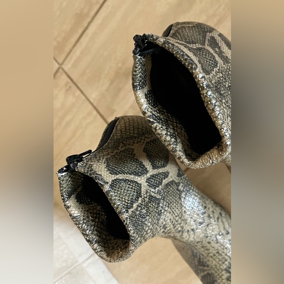 By Far Stevie Booties in Snake Printed Leather - Picture 4 of 12